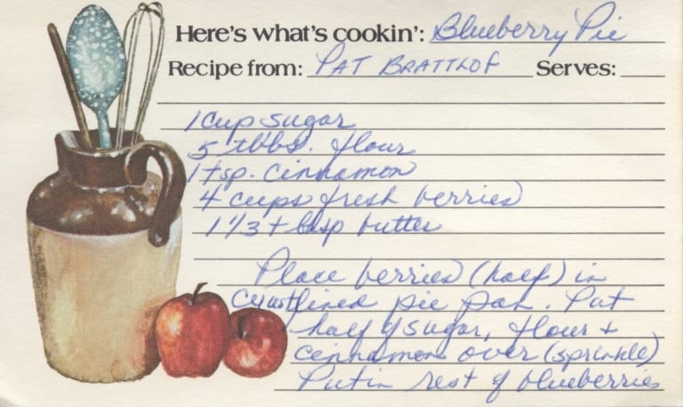 Family recipe card