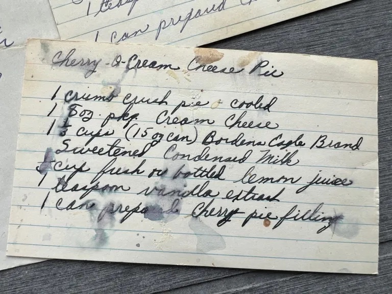 Family recipe card