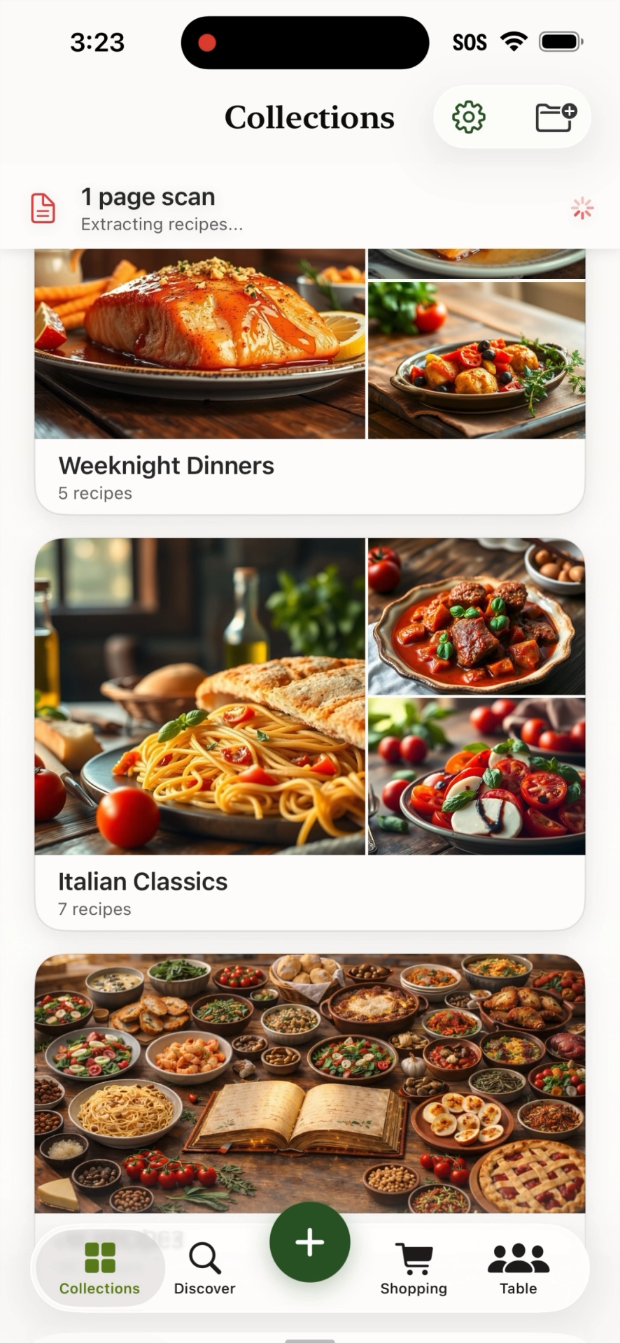 Scan your cookbooks